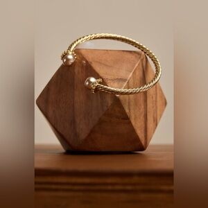 NWT‎ Lucky Brand Two Tone Twisted Ball Cuff Bracelet